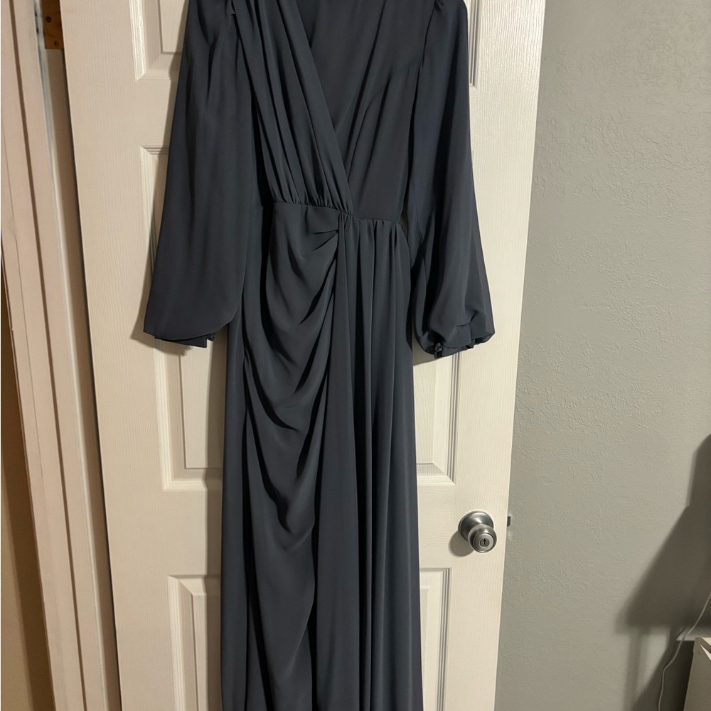 Chic Charcoal Long Sleeve Dress